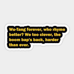 Wutang Forever Sticker